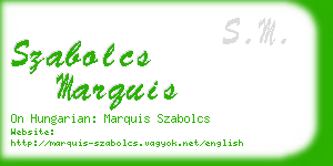 szabolcs marquis business card